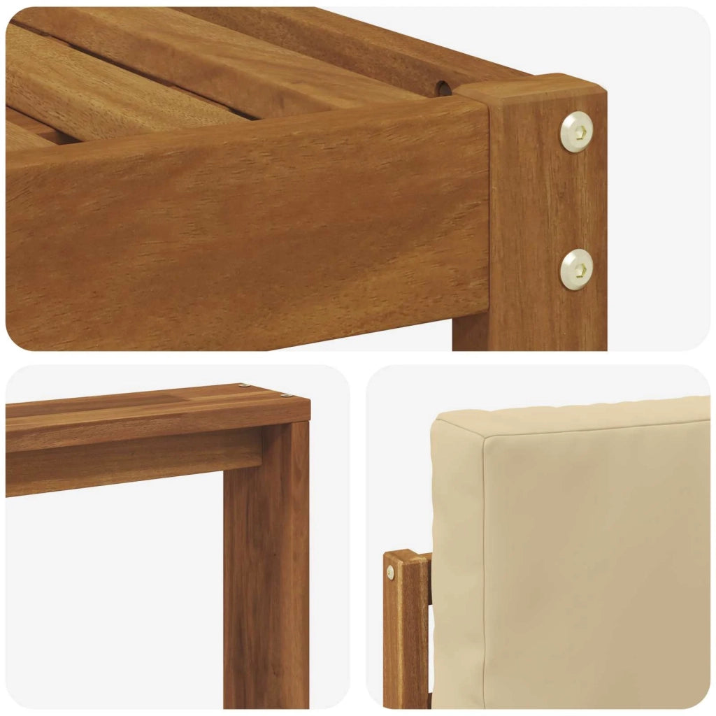 Set di divani da esterno 8 pz Naturale e Beige 3366821