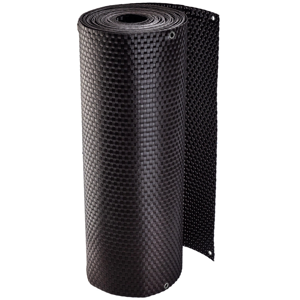 Telo di copertura per balcone in tecnorattan KADAX 0,9x3 m, marrone scuro, tappetino premium per balcone