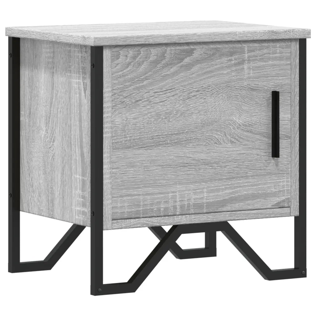 Comodino Grigio Sonoma 40x30x40 cm in Truciolato 848520