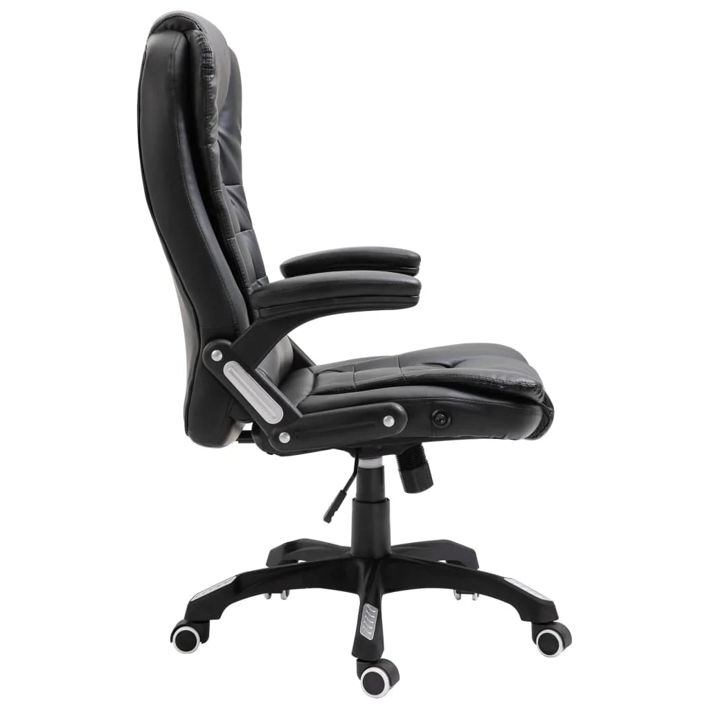 Sedia da ufficio/sedia da studio/sedia per computer in similpelle nera 02_0024044