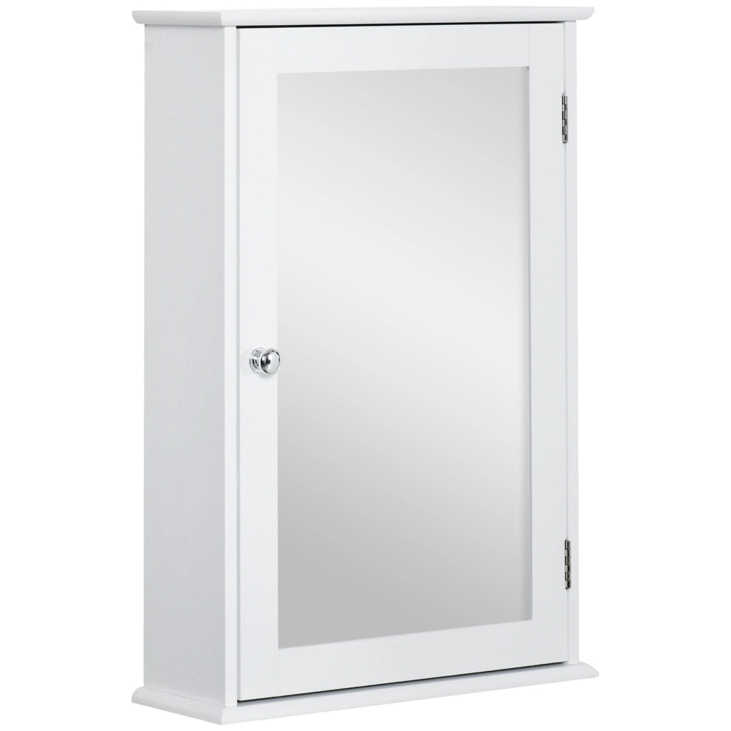 Specchio Bagno Contenitore con Anta Magnetica ¨C Zephmum ¨C Bianco