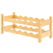 Portabottiglie set da 1 24 x 60,5 x 25 cm 12 bottiglie design inclinato ambiente chic bambù naturale 20_0011051