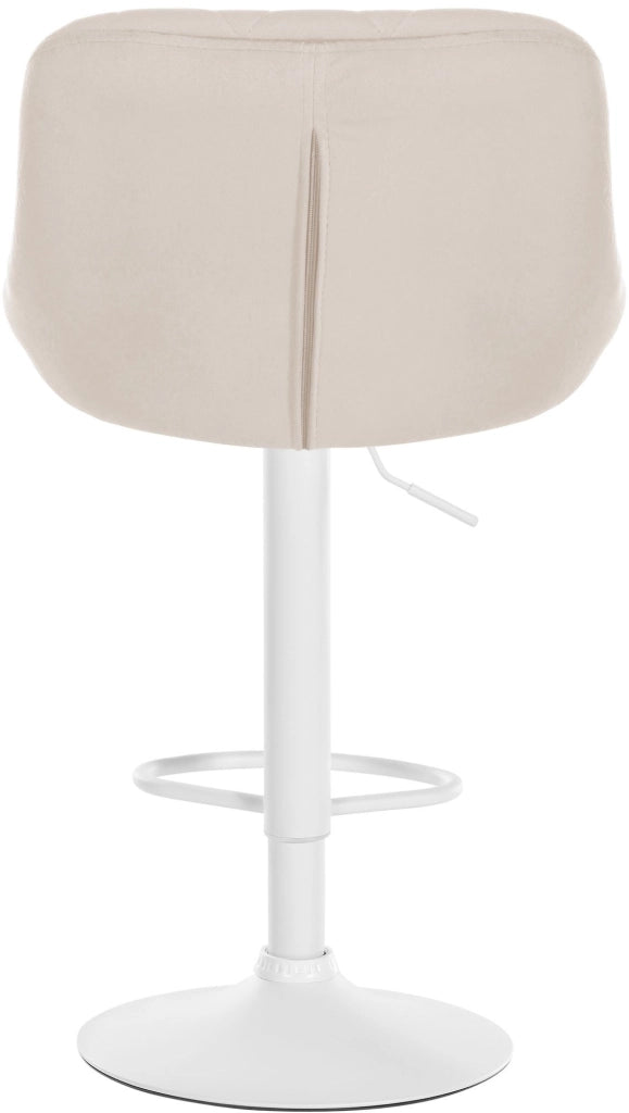Sgabello da bar Lazio Velvet crema,bianco