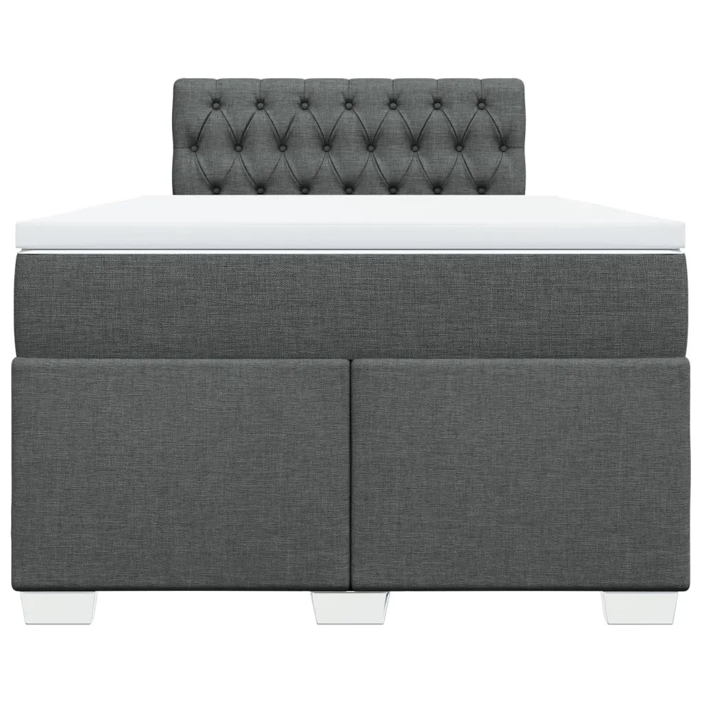 Giroletto a Molle con Materasso Grigio Scuro 120x190cm Tessuto