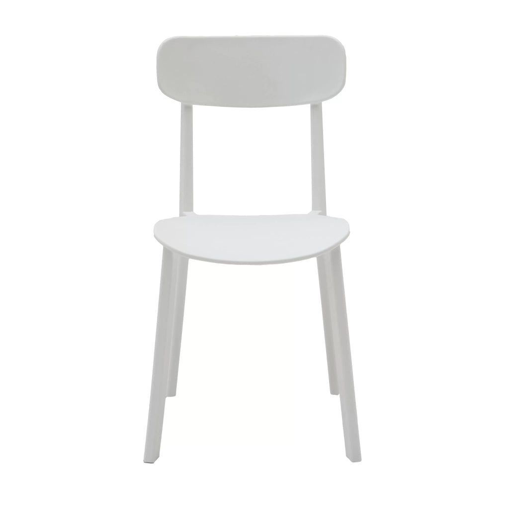 Set 4 sedie in polipropilene bianco misure l.42 h.70 p.50 hs.46