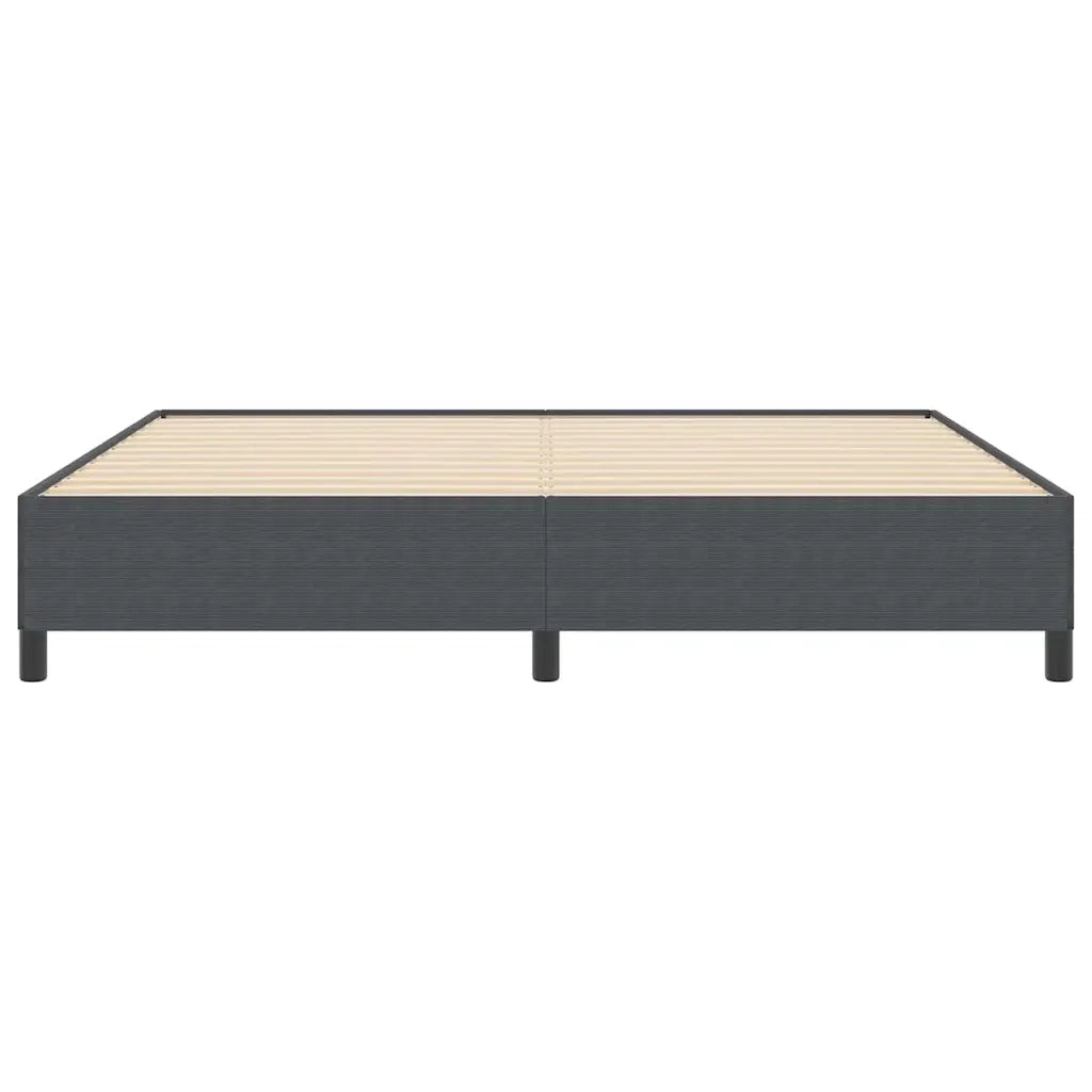Letto a molle Grigio Scuro 200 x 200 cm Tessuto in Cords 42006988