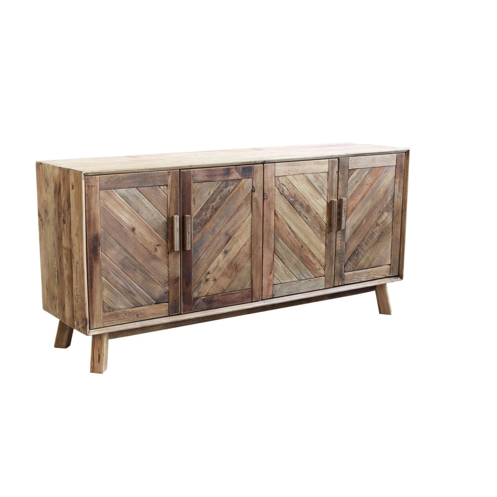 Credenza con 4 ante in Pino riciclato cm 180x48x85 - PINE