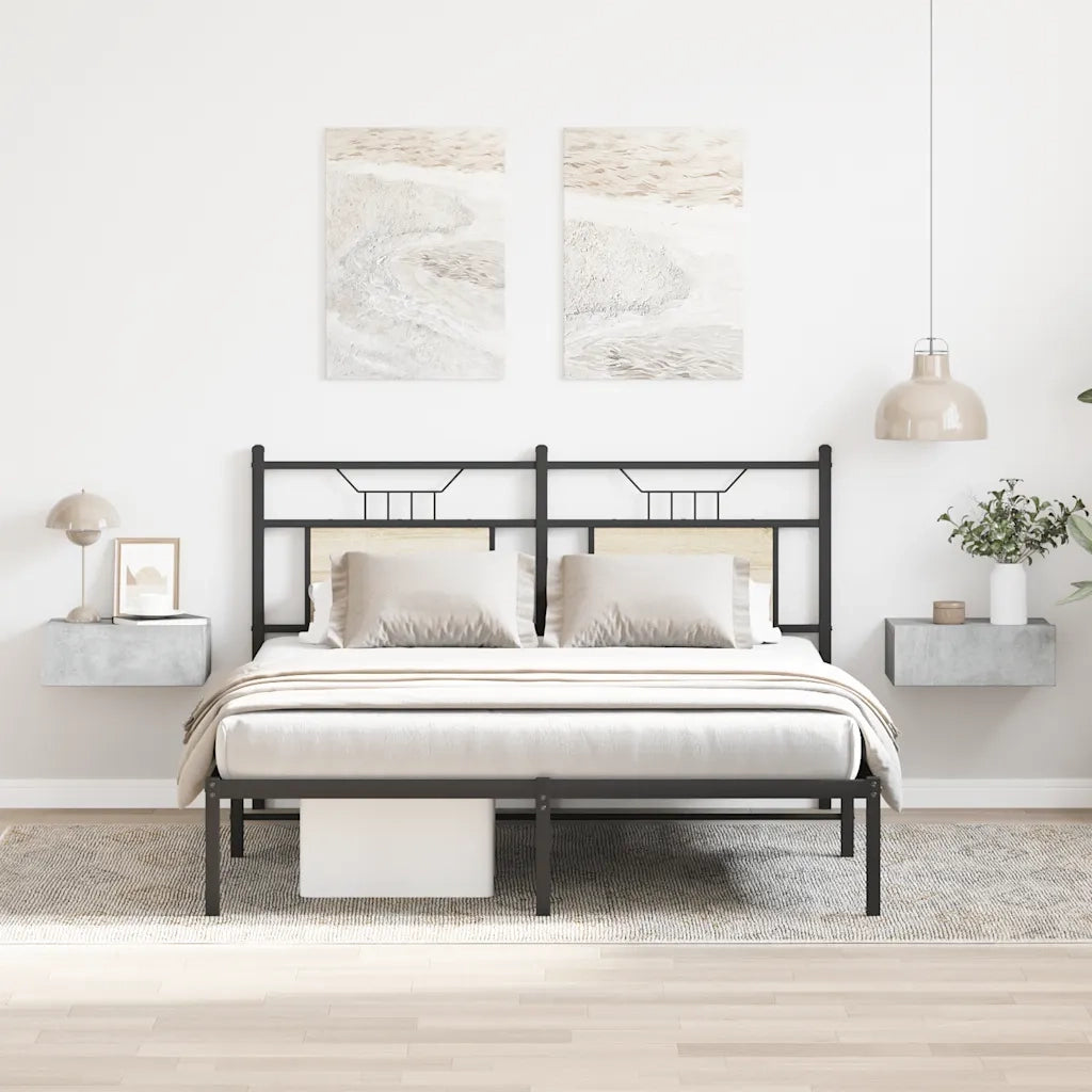 Comodini Pensili 2pz Grigio Cemento 40x30x15 Legno Multistrato 800315