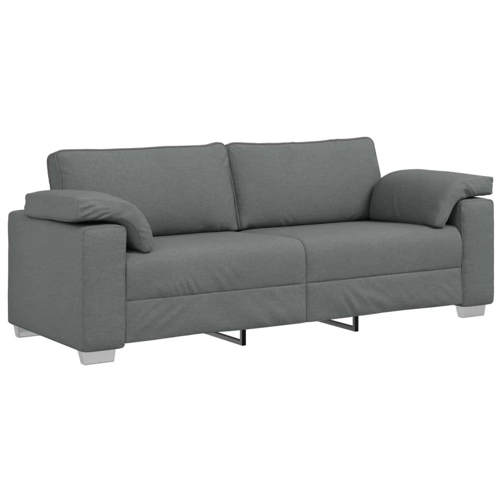 Divano 3-Persone Grigio scuro 220 cm Tessuto 4105238