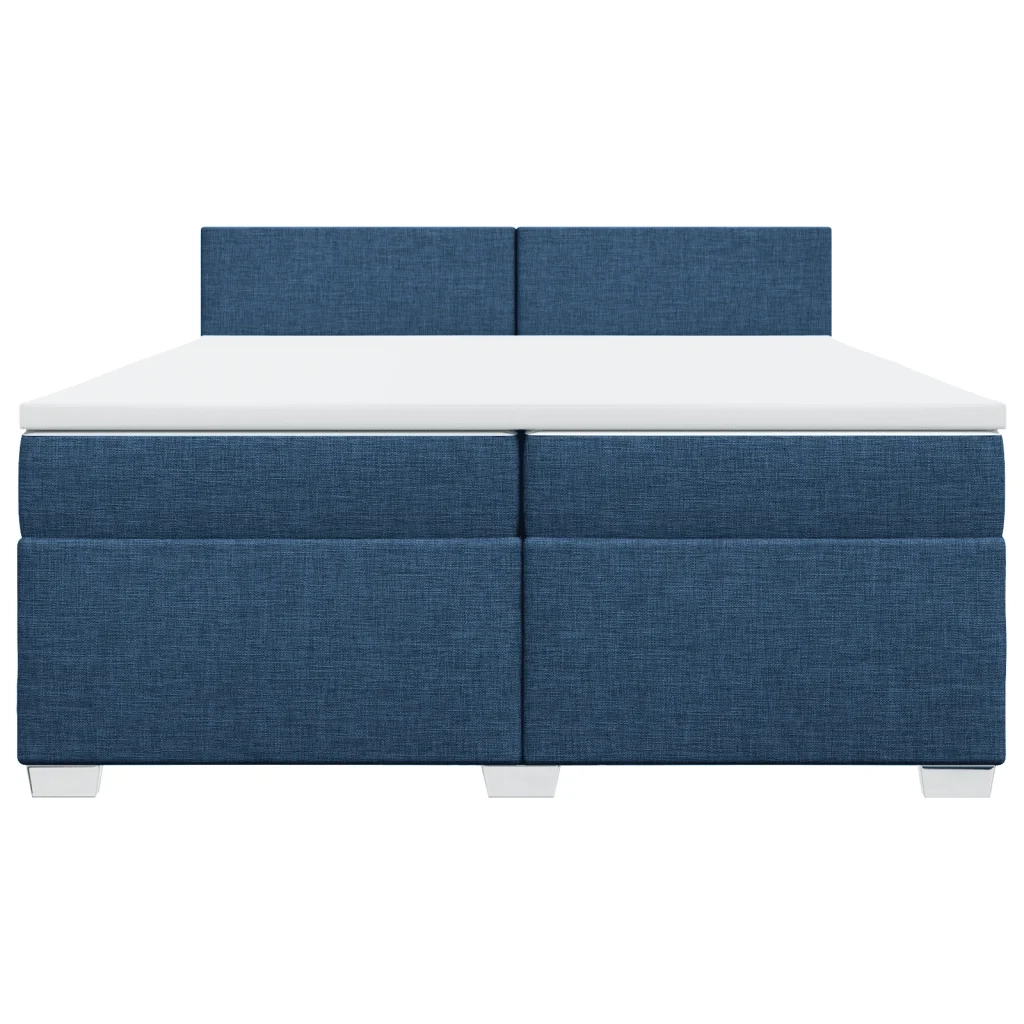 Giroletto a Molle con Materasso Blu 200x200 cm in Tessuto 3285994