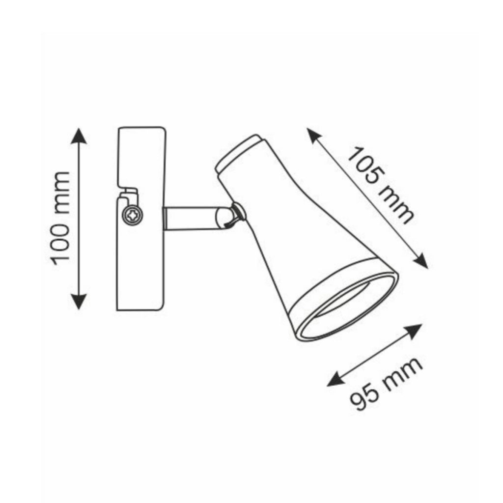 Applique orientabile Polux Berg bianca LED 4,2W 3000K