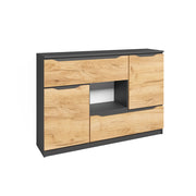 Vicco Cassettiera per camera da letto Quercia dorata 30 x 84 cm con cassetti