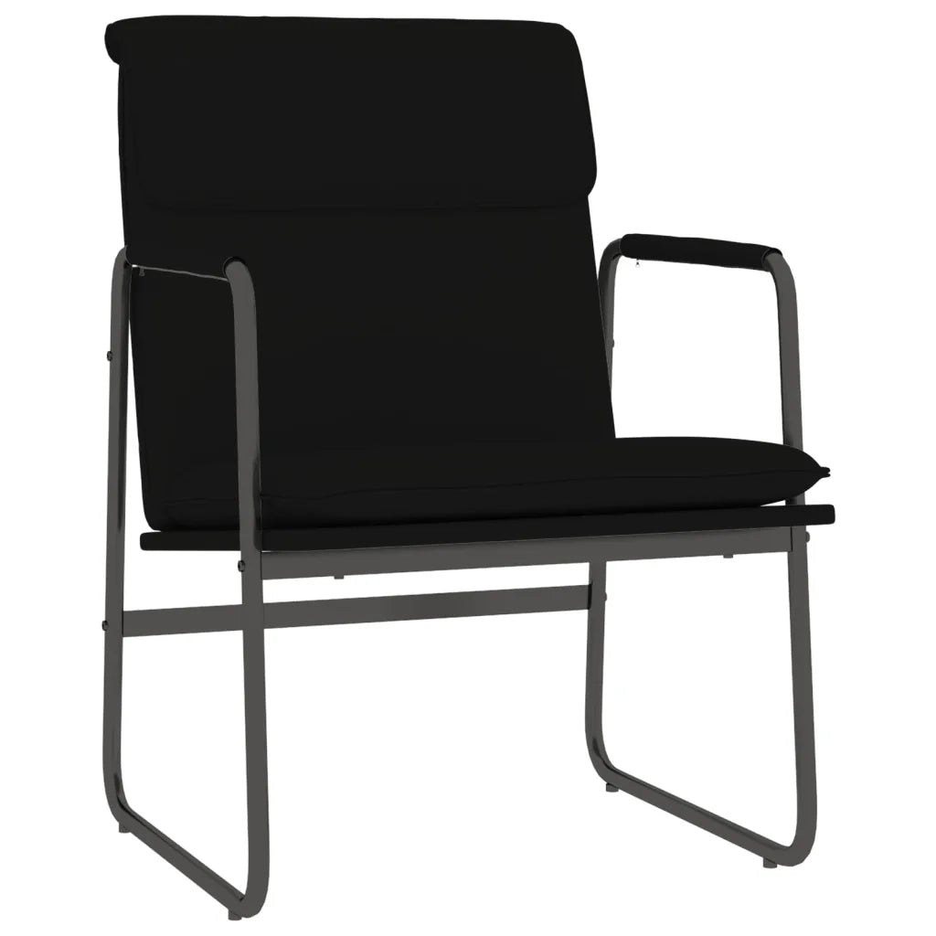 Sedia Lounge Nera 55x64x80 cm in Similpelle 351360