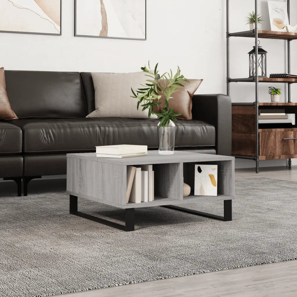Tavolino da salotto | Tavolino da caff¨¨ | Tavolino da Soggiorno Grigio Sonoma 60x60x30 cm Legno Multistrato