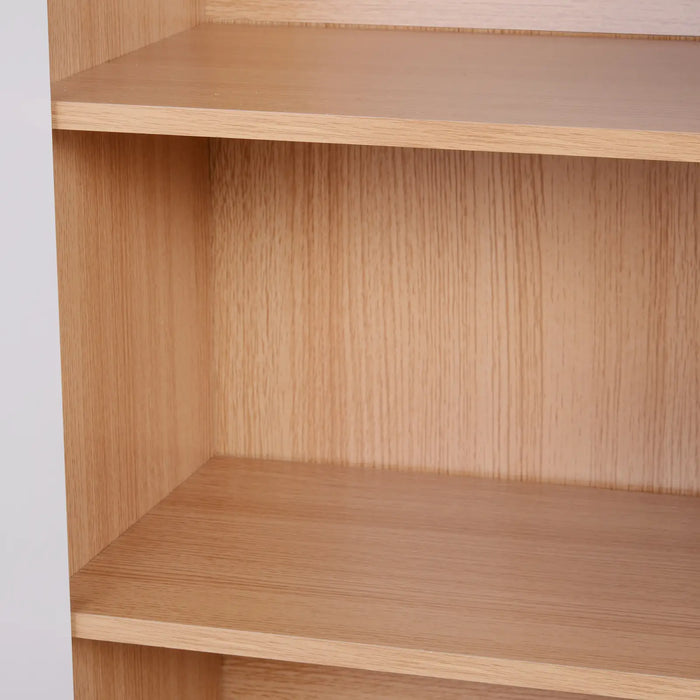 Credenza con 2 Ante e 5 Ripiani in Legno e Bianco 80x32x90.5 cm