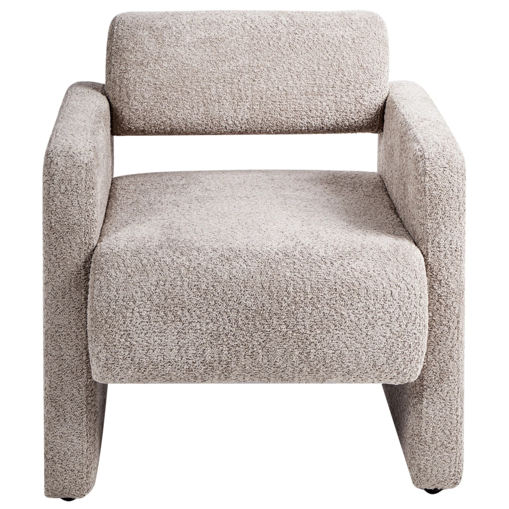 Poltrona Beige Boucle Seduta senza braccioli Stile retrò