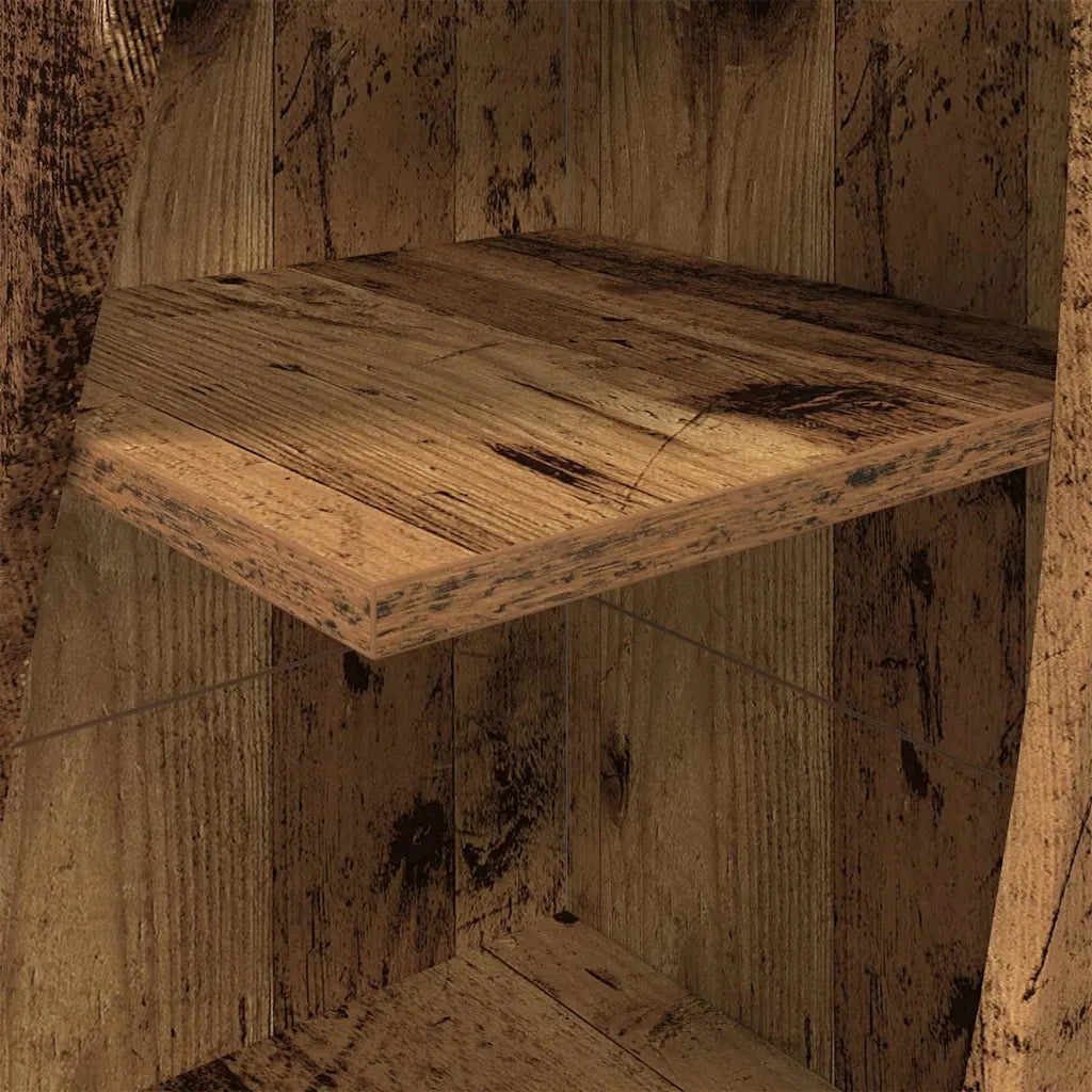 Mobile angolare Legno vecchio 32x32x140cm Legno multistrato 889883