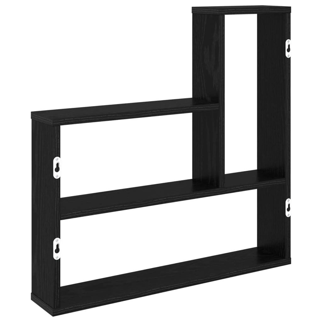 Scaffale da parete Rovere Nero 60 x 11 x 60 cm 8012165