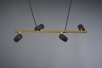 Lampada a Sospensione da Interno Attacco GU10 in Metallo Nero e oro