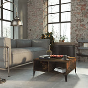 Tavolino da Salotto-Tavolino da soggiorno-Tavolo Rovere Fumo 60x60x30 cm in Truciolato