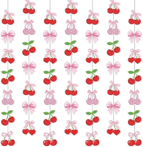 Decorazione per Feste - 8 Parti Set - Strisce Rose - Decorazione per Matrimoni - Decorazione per Compleanni - Decorazione per Feste di Addio al Singolo