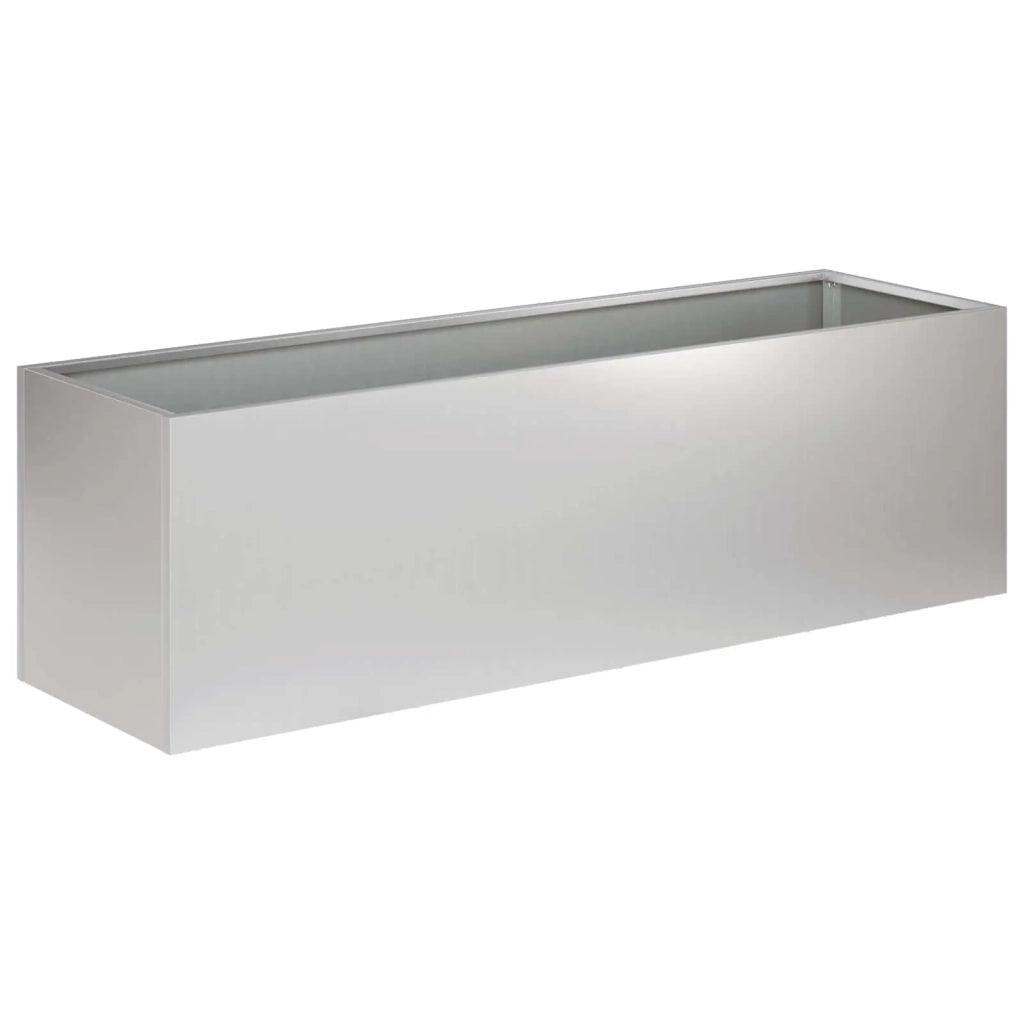 Vaso da giardino 2 pz Argento 80 x 30 x 30 cm Acciaio zincato 8005215