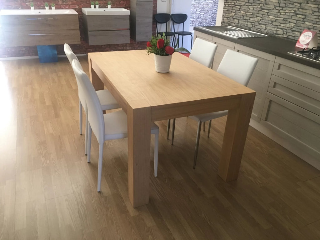 Tavolo legno rovere naturale spazzolato allungabile 140-220x90 (632) - Mobili 2G