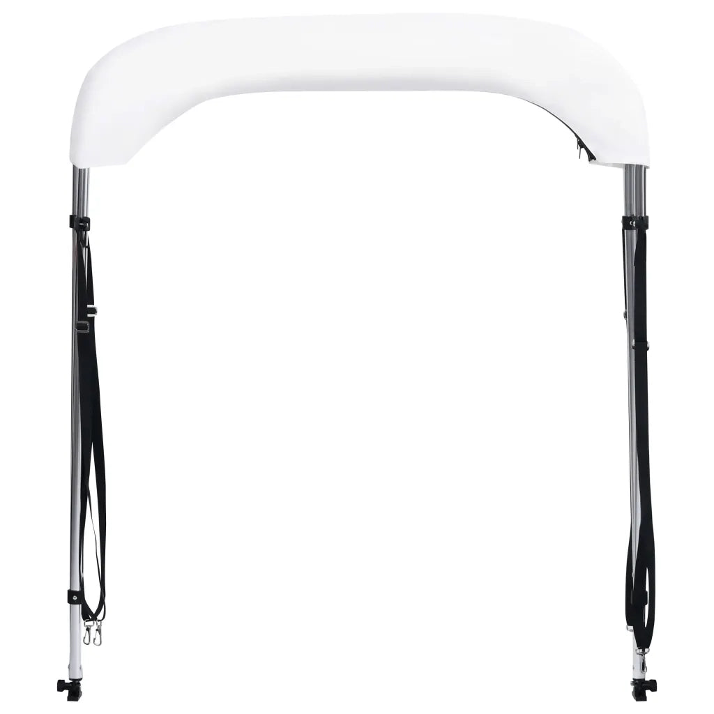 Bimini di Prua con Tendalino a 2 Archi Bianco 150x120x110 cm 93123
