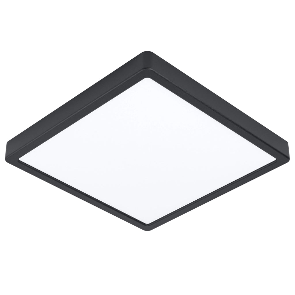Plafoniera Quadrata Esterno Contemporaneo Argolis-Z Alluminio Nero Led