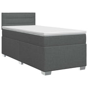 Letto box spring con materasso Grigio Scuro 90 x 200 cm Tessuto 3450384