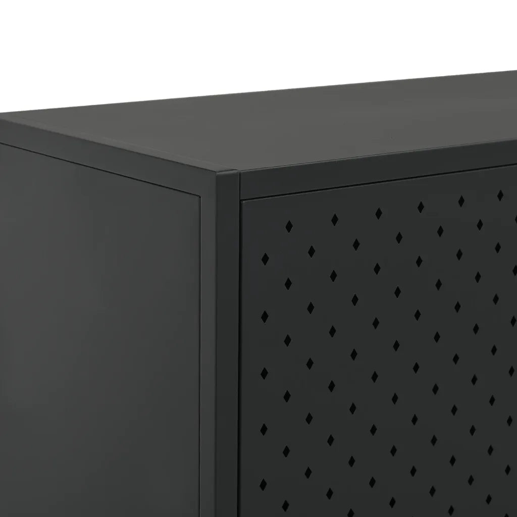Credenza Nera 75x35x75 cm in Acciaio 335871