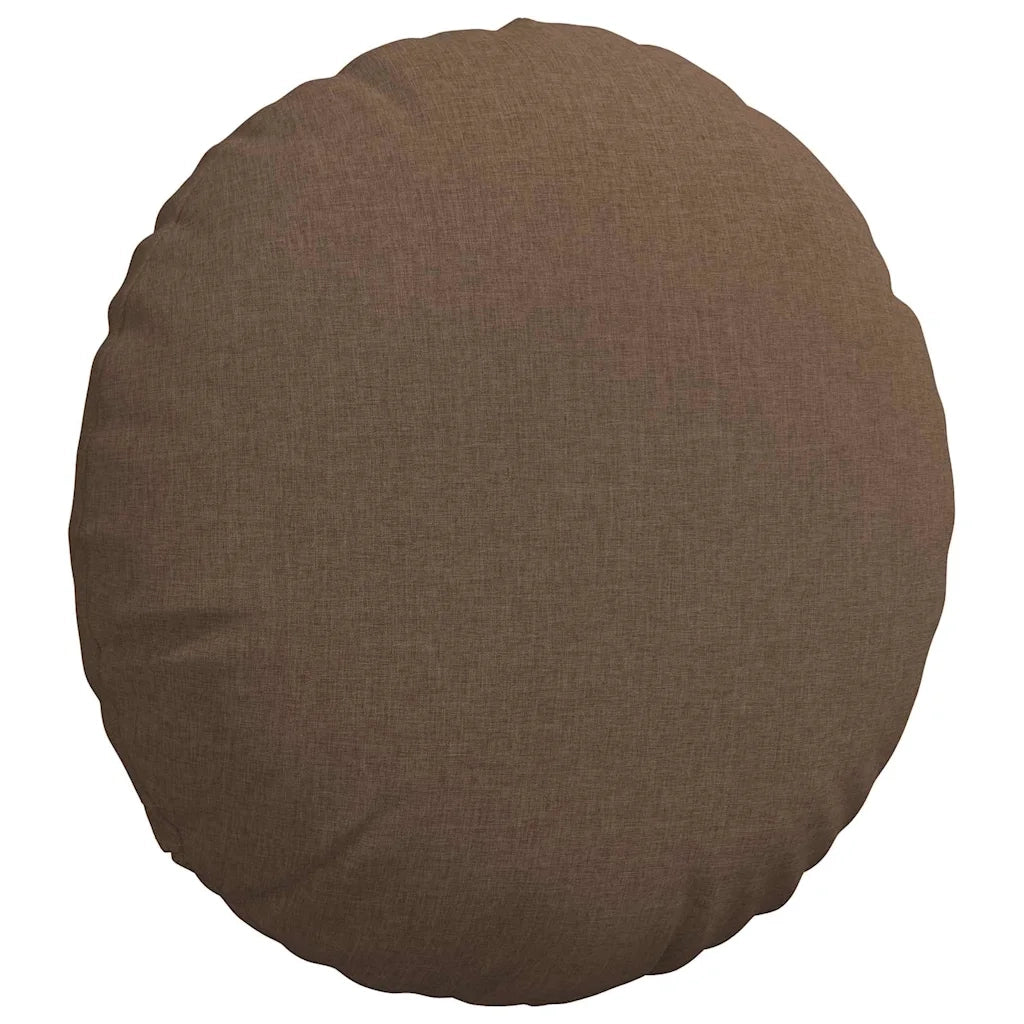 Cuscini per Seduta 2 pcs Marrone Ø50 x 19 cm Tessuto
