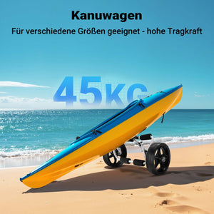Carrello per trasporto kayak richiudibile In alluminio Ruote in PU Cinghia in nylon incl. Max 45 kg