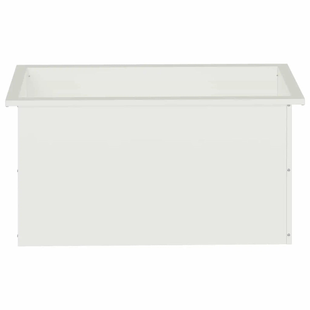 Fioriera da giardino con LED 2 pz Bianco 40 x 80 x 40 cm 8008157