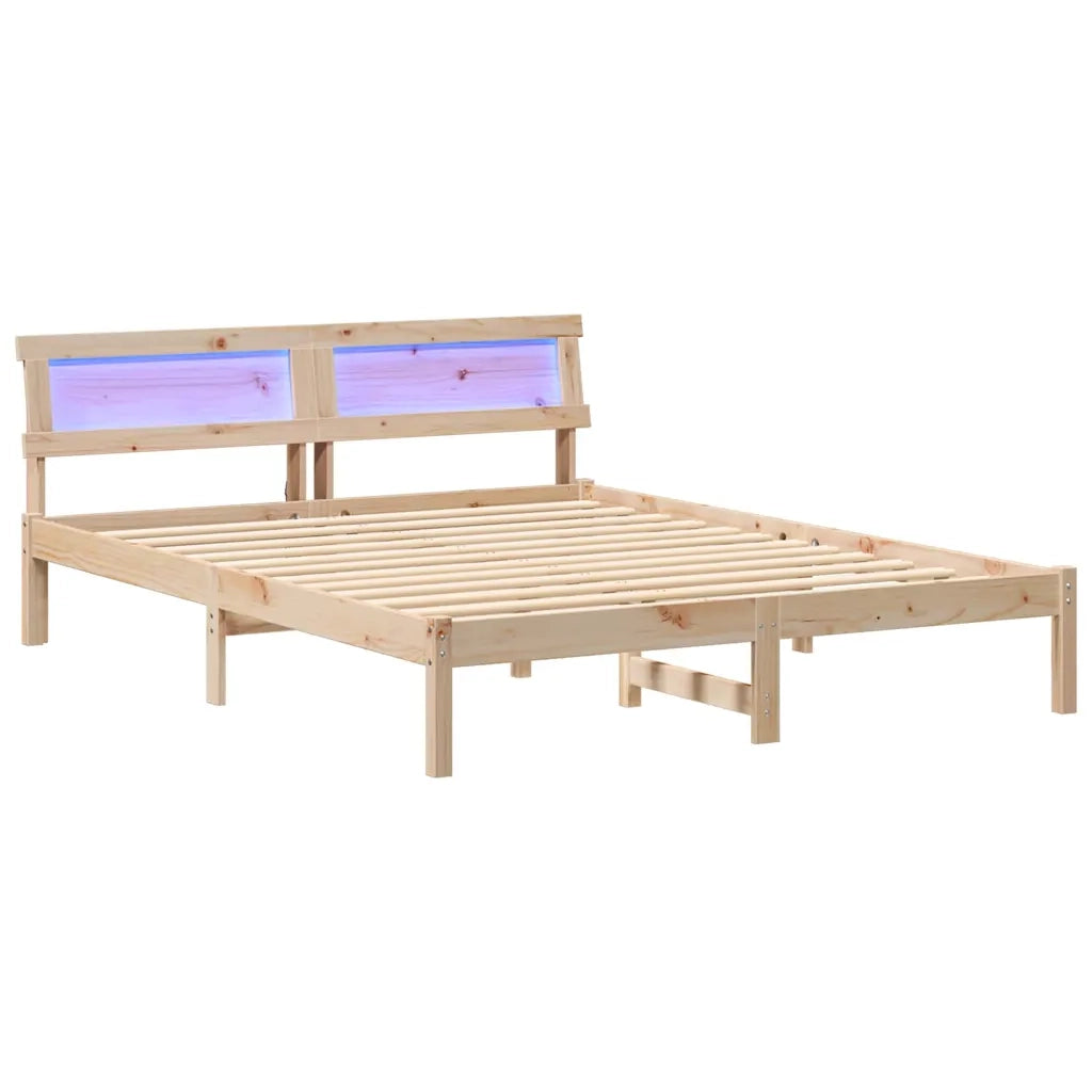 vidaXL Struttura del letto Marrone 160 x 200 cm Legno di pino massello