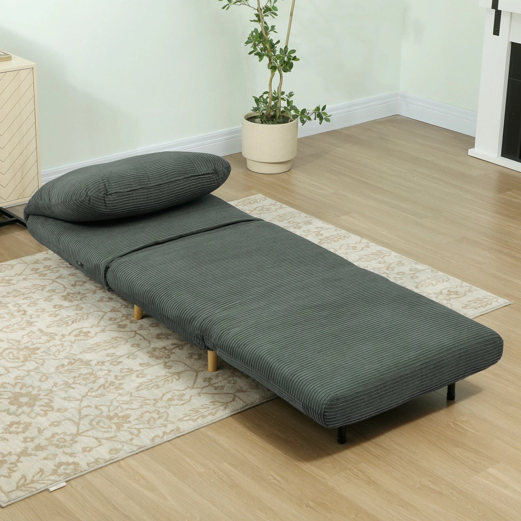 Poltrona letto ¨C Zephmum ¨C Tessuto verde 82x87x89 cm