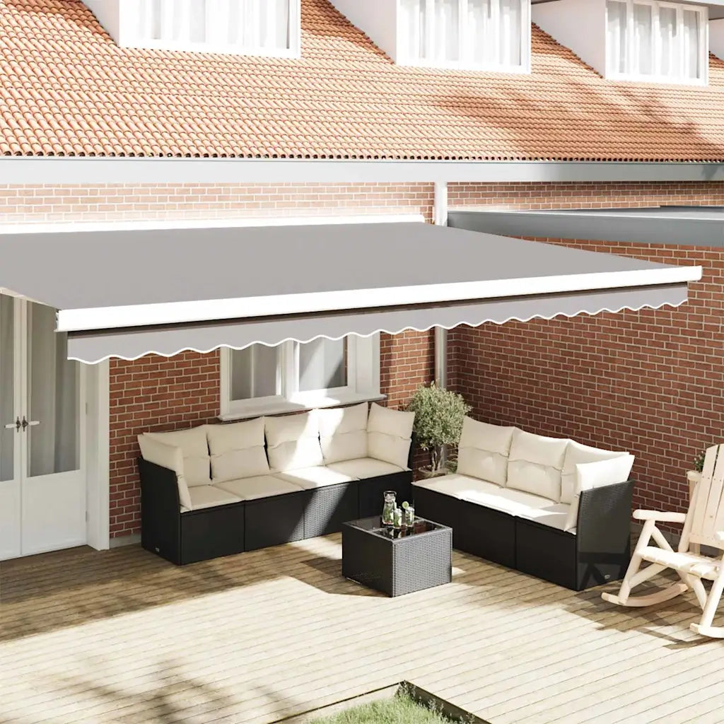 Tenda a Braccio Grigio chiaro 480 x 20 cm Tela 42000776