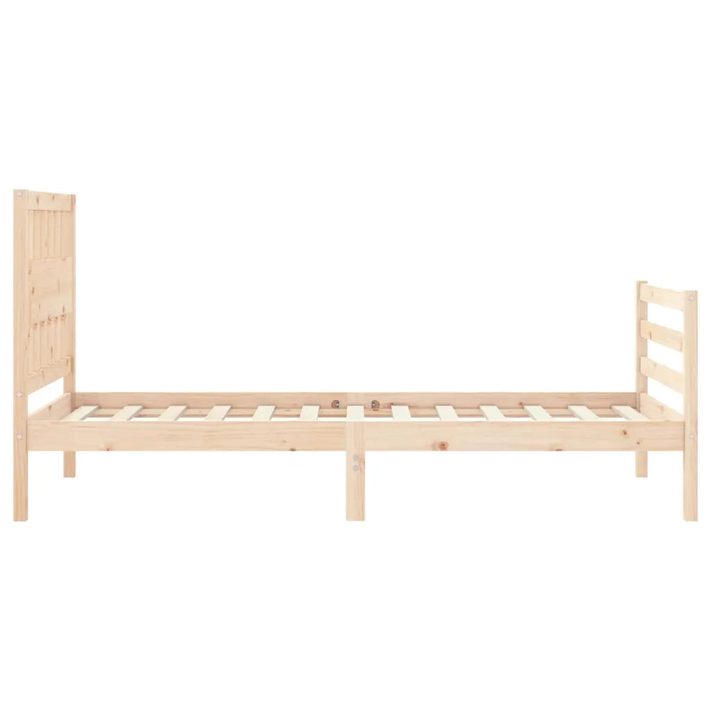 Giroletto con Testiera-Struttura Letto con testiera 90x200 cm in Legno Massello 778831