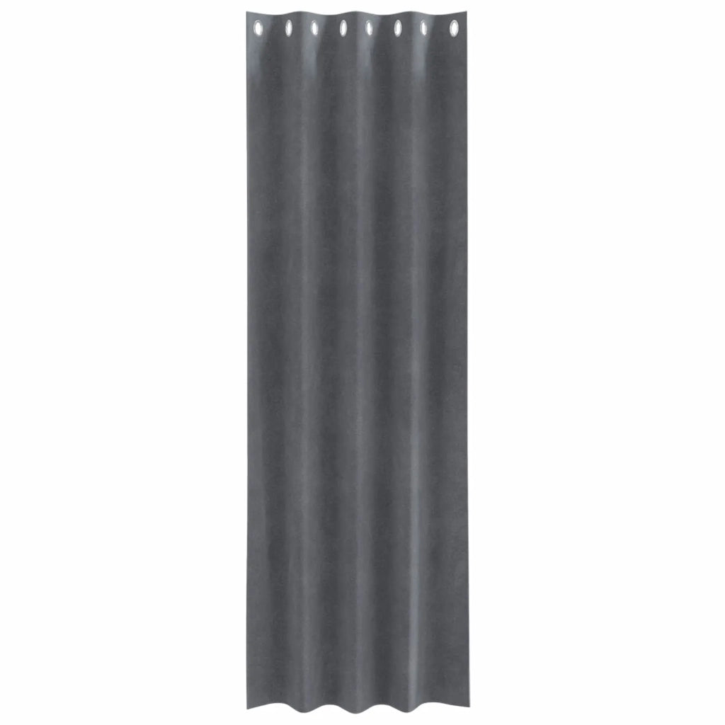 Tende oscuranti 2 pcs Grigio chiaro 140 x 225 cm Velluto 4107285