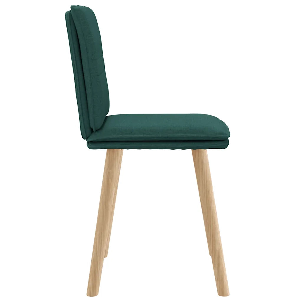 Sedie da Pranzo 2 pz Verde Scuro in Tessuto 4101260