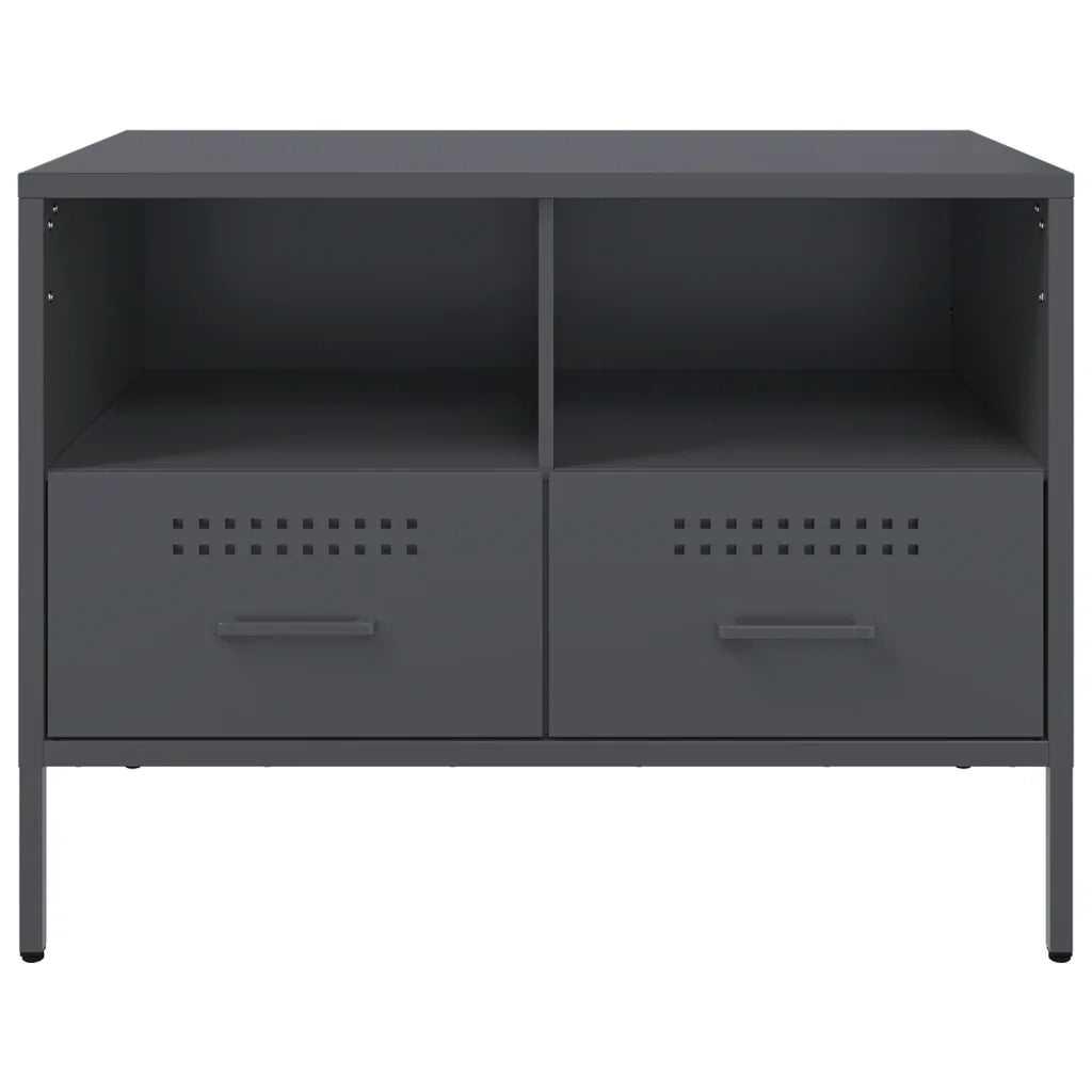 Mobili TV 2pz Antracite 68x39x50,5 cm in Acciaio