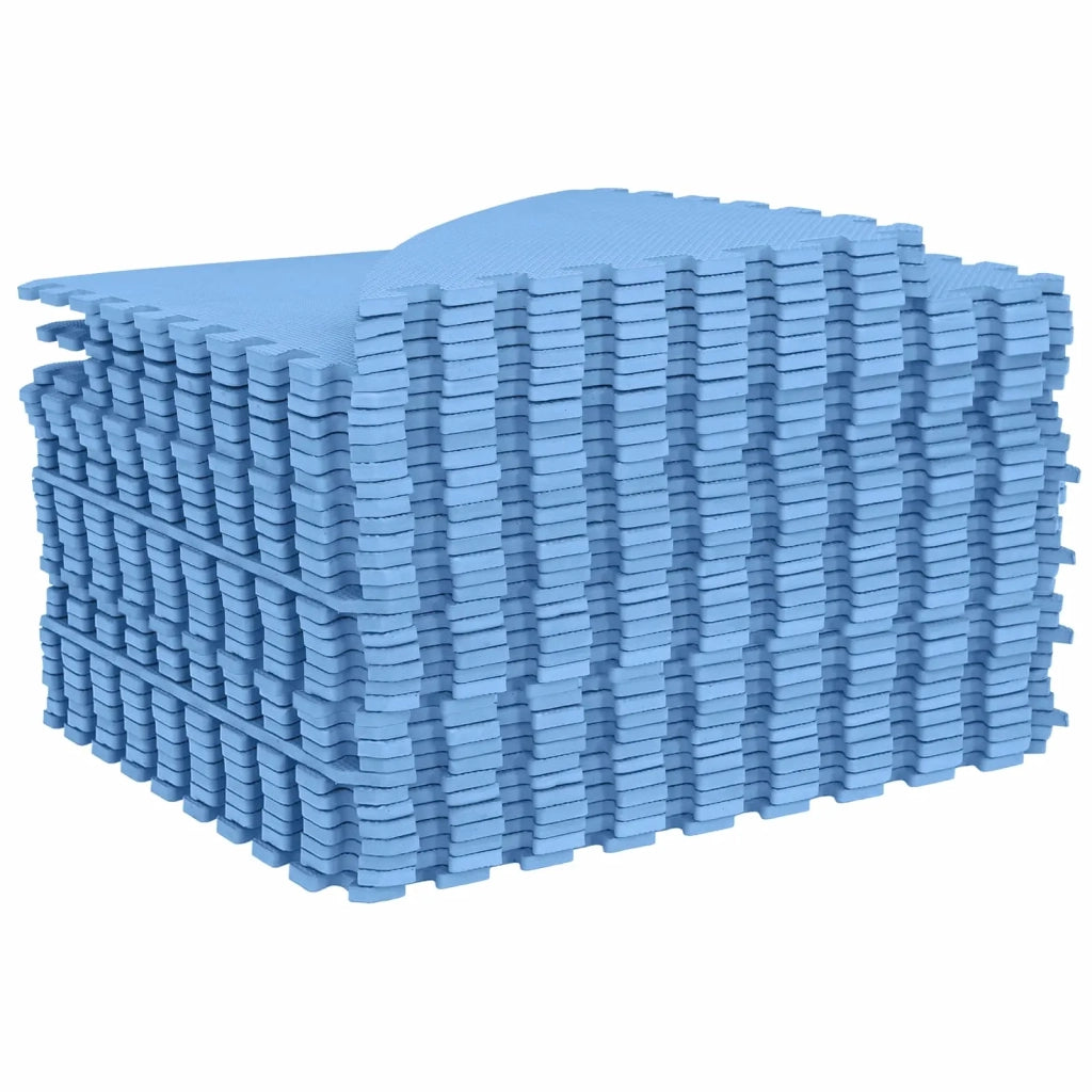 Tappetino per piscina 36 pz Ø 350 cm Rotondo Schiuma EVA Blu 42042641