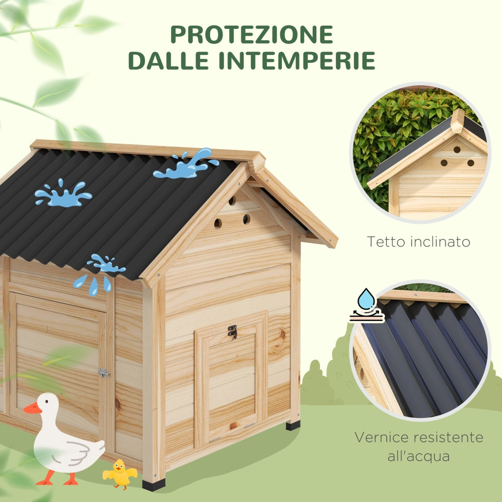 Casetta per Anatre da Giardino ¨C zephmum ¨C Legno 78x90x92 cm