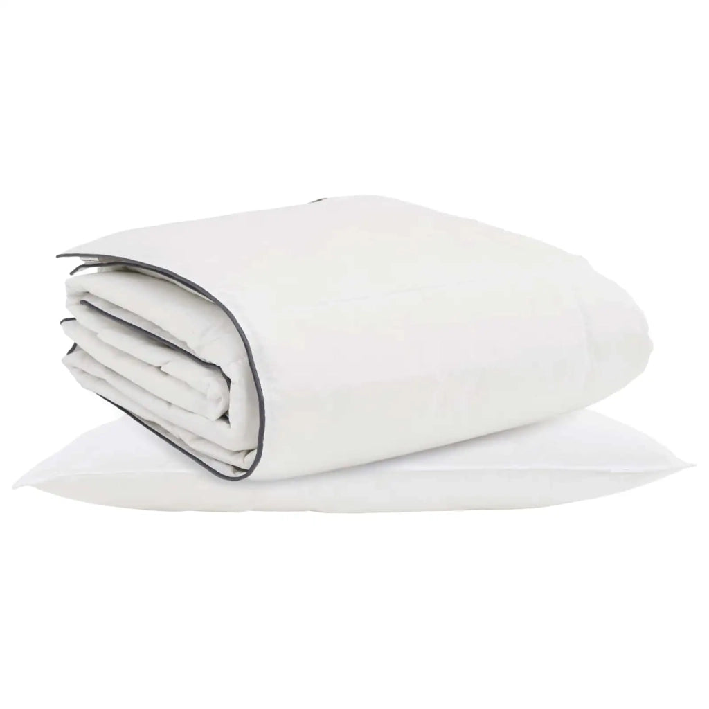 Duvet Invernale con cuscino 2 pcs Bianco Piuma d'anatra 3376188