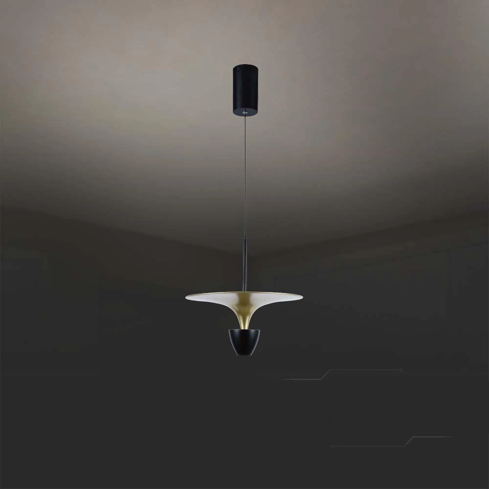 Lampada a sospensione LED 3000K oro/nero 30cm V-TAC VT-7832