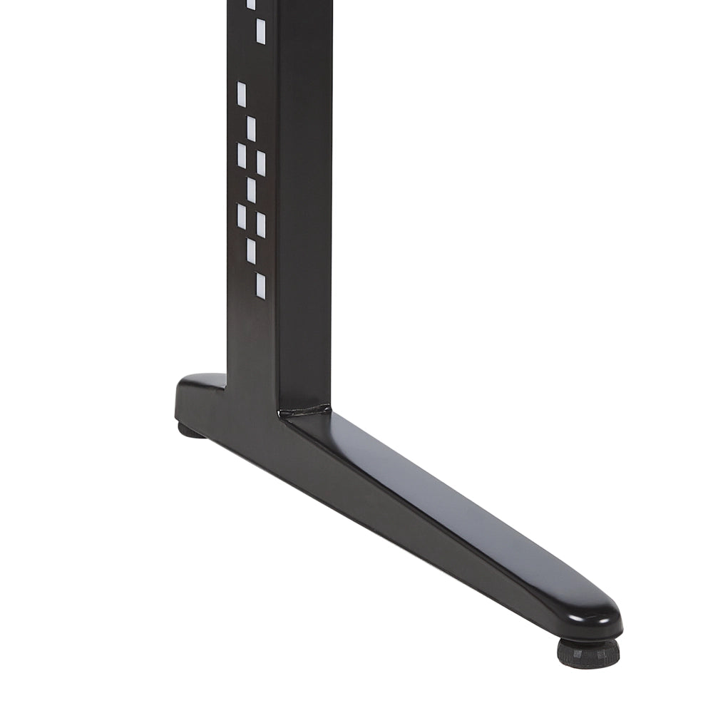Scrivania da gioco con gambe in metallo MDF Nero rettangolare 120 x 60 cm con luci RGB Mobili per ufficio a casa dal design moderno