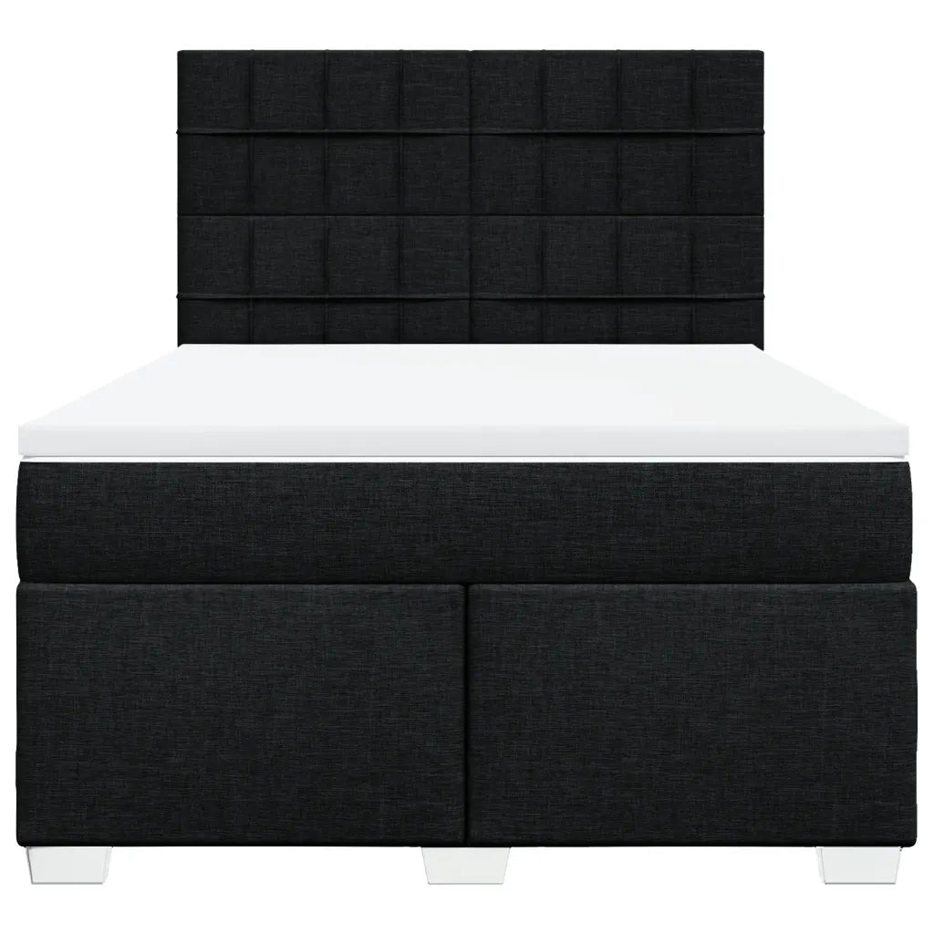 Giroletto a Molle con Materasso Nero 160x200 cm in Tessuto 3290541