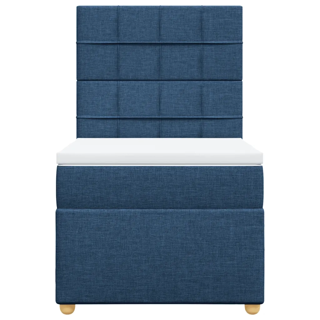 Giroletto a Molle con Materasso Blu 90x190 cm in Tessuto