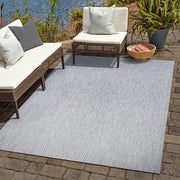 Tappeto esterno - resistente all'acqua - per balcone - impermeabile - per uso interno ed esterno - per terrazza - giardino - soggiorno o cucina - grigio chiaro - 120 x 170 cm