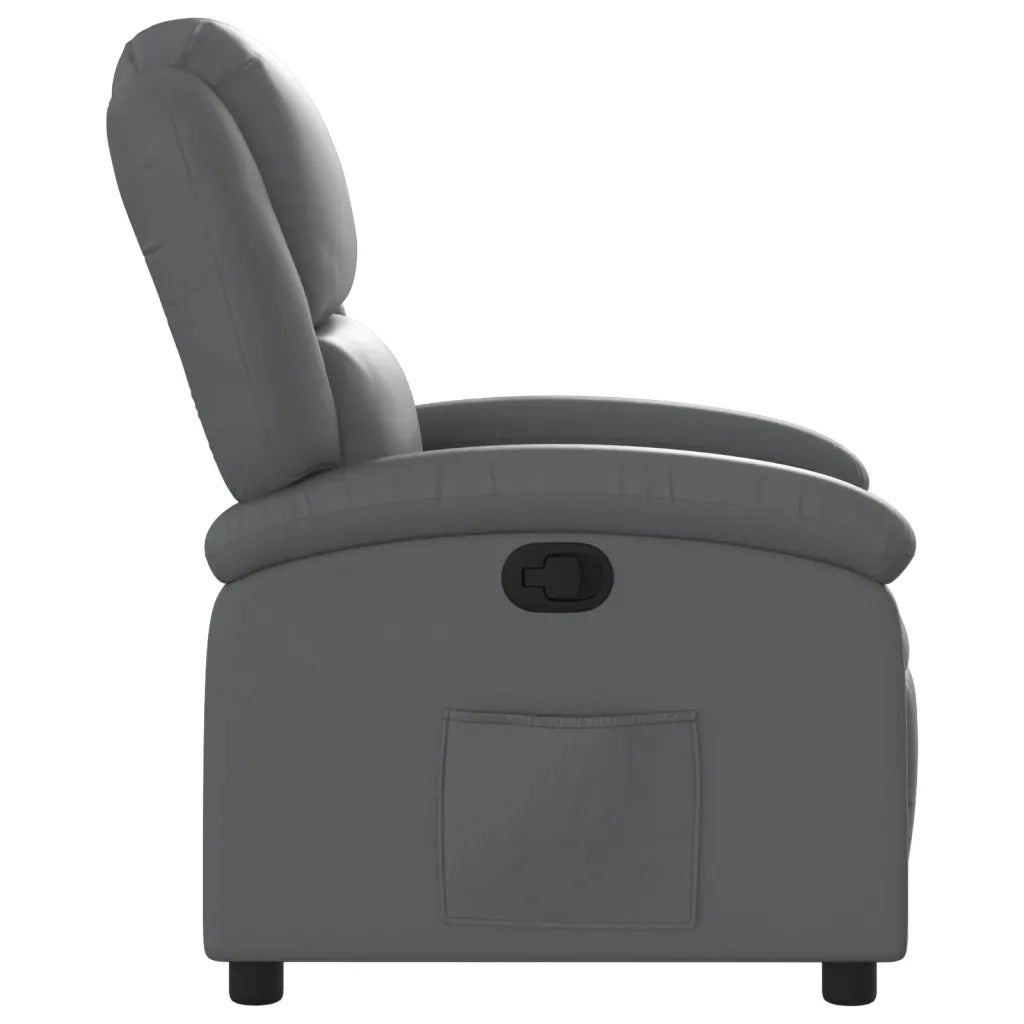 Poltrona reclinabile in Similpelle Grigia 3205446